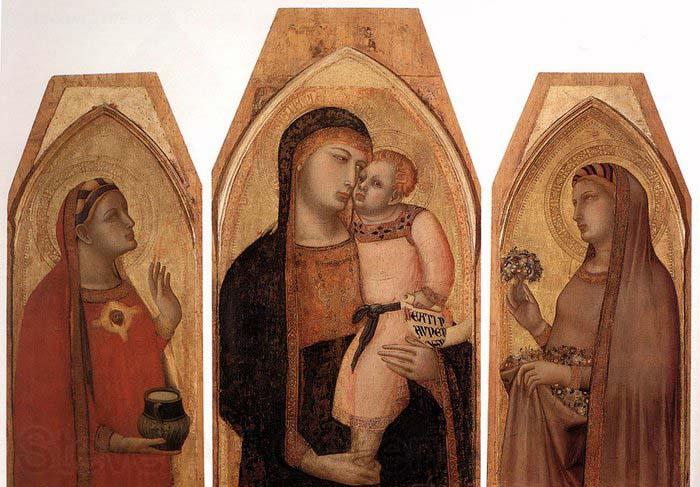 Ambrogio Lorenzetti Madonna and Child with Mary Magdalene and St Dorothea Norge oil painting art